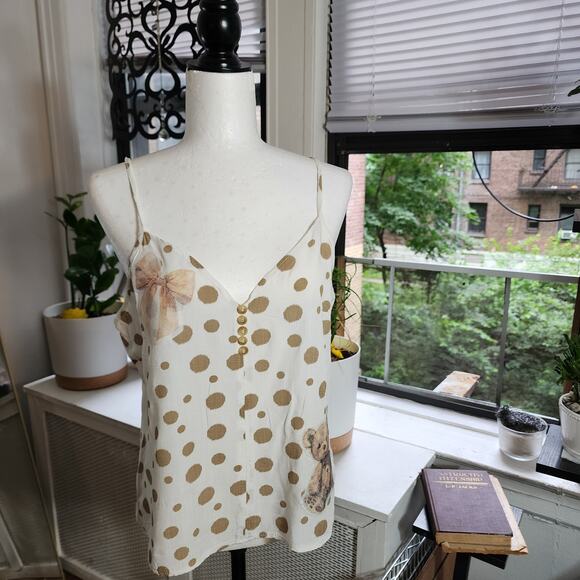 Sleeveless with straps Top reworked with hand made patches, one of 1 - Picture 1 of 12